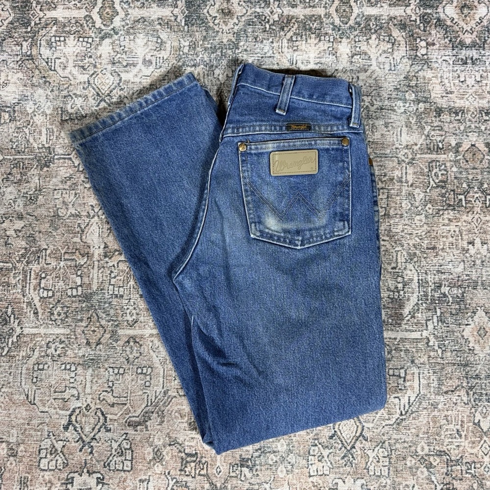 Wrangler Blue Bootcut Jeans with Branded Patch
